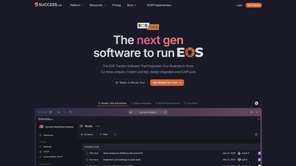 Success.co screenshot
